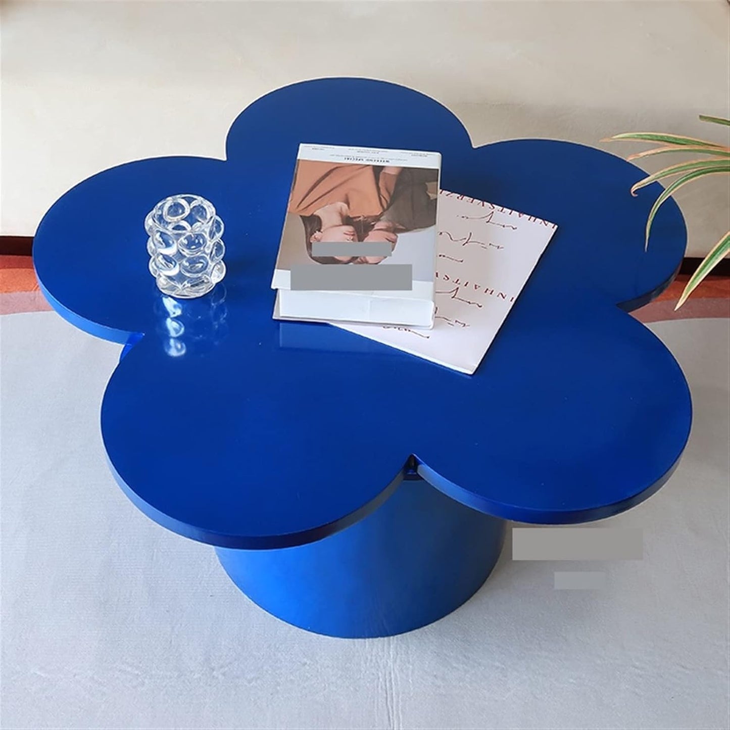 End Tables Irregular Simple Home Tea Table Homestay Living Room Green Blue Tea Table Home Small Apartment Tea Table Creative Table Snack Side Table (Color : A, Size : 80 x 80 x 45 cm)