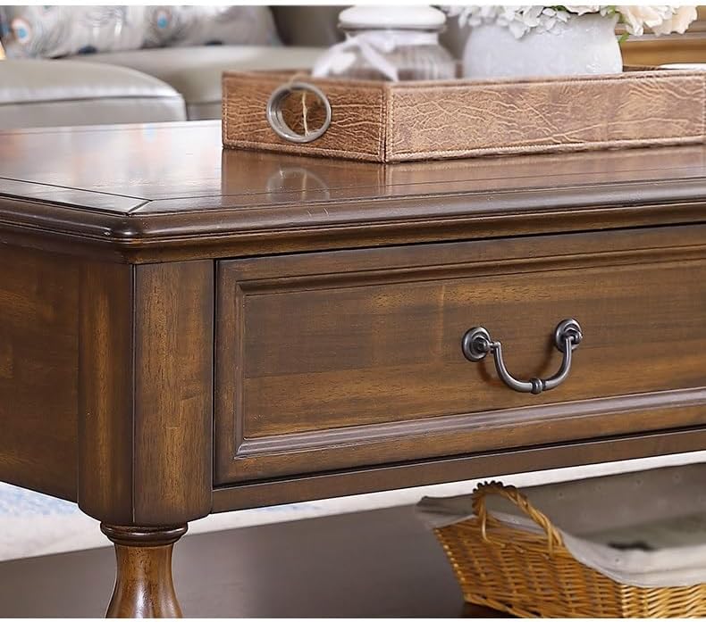 Living Room end Table Home Country Wooden Coffee Table Living Room Storage Sofa Table Bedroom end Table