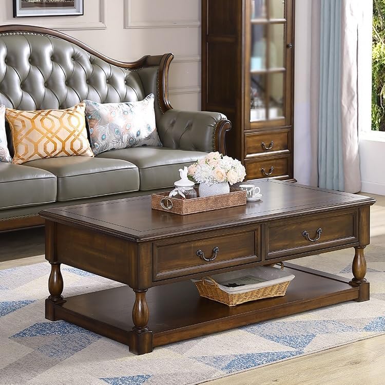 Living Room end Table Home Country Wooden Coffee Table Living Room Storage Sofa Table Bedroom end Table