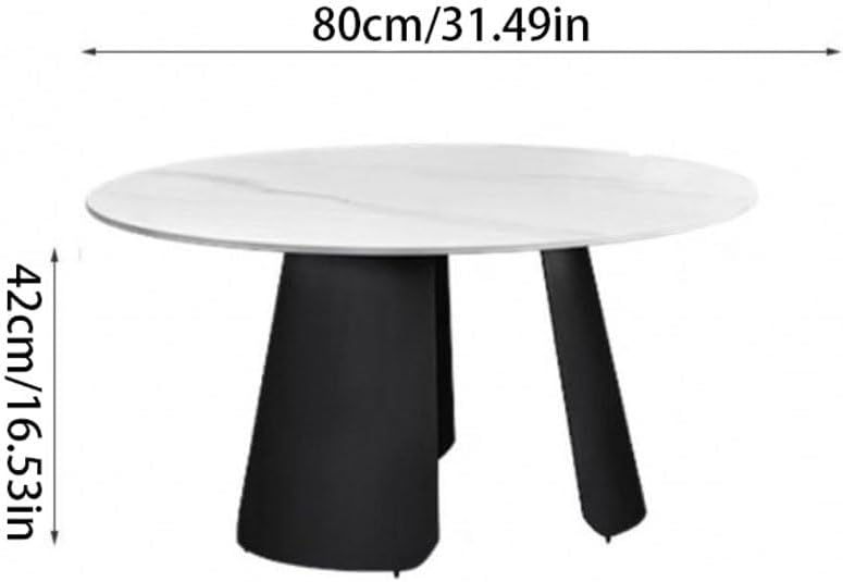 Living Room end Table Light Luxury Round Slate Coffee Table Combination Modern Simple Living Room Creative Small Coffee Table Bedroom end Table(C,B)