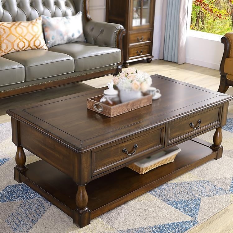 Living Room end Table Home Country Wooden Coffee Table Living Room Storage Sofa Table Bedroom end Table